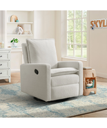 Coventry Manual Upholstered Glider Recliner Rocking Chair 360° Swivel fo... - €290,77 EUR