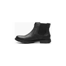 Men's Nunn Bush 1912 Plain Toe Chelsea Boot Leather Black Waxy 85008-010 image 4