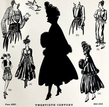 20th Century Fashion History 1910-1915 1939 Art Plate Printing Ephemera ... - £23.97 GBP