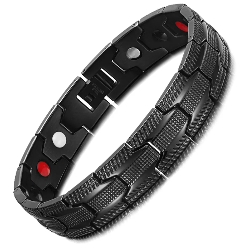 Fashion Bracelets For Man Stainless Steel Magnetic Therapy Bracelet viking Germa - £29.81 GBP