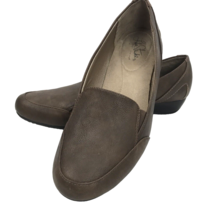LifeStride Womens Disco Flat  Platform Slip On Loafer Dark Tan Brown Siz... - $29.99
