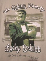 Vintage THE SCHITT FAMILY - LUCKY SCHITT Adult Size L Short Sleeve Doubl... - £5.52 GBP