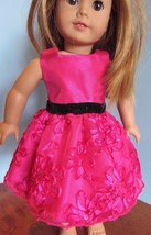 homemade 18" american girl/madame alexander/our PINK/FLOWER dress doll clothes 2 - $17.82