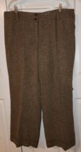 Beautiful I.N. Studio Woman 16W Brown Tweed Dress Pants Slacks Career Business - £13.80 GBP