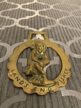 Antique Brass Horse Medallion Lands End Piskey Pixie Great Rustic Cottag... - $19.39