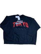 Nike Air Tokyo Black University Red White Fleece Crew Men&#39;s Sz XL (HQ110... - $68.31