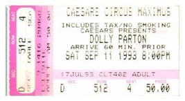 Muñeca Parton Concierto Ticket Stub Septiembre 11 1993 Atlantic Ciudad De Jersey - £32.63 GBP