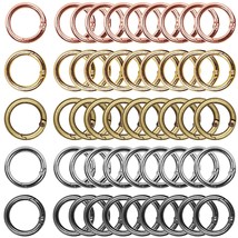 50Pcs Spring O Rings Round Carabiner Snap Clip, 28Mm Zinc Alloy Spring Round Key - £27.17 GBP