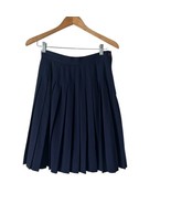 Liz Claiborne Collection Pleated Skirt Vintage Navy Blue 100% Wool Women... - £21.75 GBP