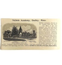 Nichols Academy Dudley Massachusetts 1894 Advertisement Victorian 2 ADBN1kk - $14.99