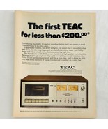 Vintage 1970&#39;s Technics A-100 Stereo Cassette Tape Deck Magazine Print A... - £5.10 GBP