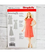 Simplicity Sewing Pattern Dress Individual Pc Slim Average Curvy Fit 1914AA - £13.36 GBP