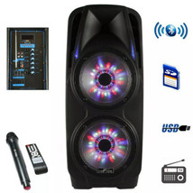 beFree 4000W Dual 10&quot; Subwoofer Portable Bluetooth PA DJ Party Speaker M... - £144.32 GBP