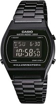 Casio B640WB-1B Digital Vintage Black Stainless Steel Bracelet Watch - £69.28 GBP