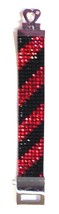 Foxywear Bracelet Red Black Striped Glittery Jewels Goth  - £7.08 GBP