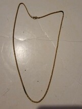 Vintage Gold Tone Necklace Round Beaded Chain - $27.93