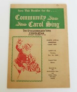 1969 Knickerbocker News Albany NY Community Christmas Carol Sing Pamphle... - $14.99