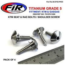 titanium seat + radiator rad bolt kit pack 4 KTM EXC 300 EXC300 2019-2021 - £26.22 GBP