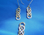 EARTH MINED  DIAMOND Vintage Infinity Gold Silver Earrings Matching Deco... - $1,610.25