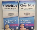 Lot Of 2 Clearblue Digital Ovulation 20 Tests Total Exp 05/24 07/25 New - $24.74