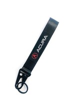 BRAND New JDM ACURA Black Racing Keychain Metal key Ring Hook Strap Lany... - $10.00