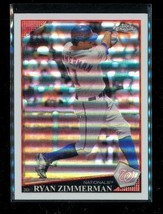 2009 Topps Chrome Refractor Baseball Trading Card #164 Ryan Zimmerman Nationals - £7.71 GBP