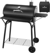 Charcoal Grills Outdoor Bbq Grill 30Inch Barrel Charcoal Grill, Black By... - £120.60 GBP