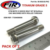 TITANIUM UPPER &amp; LOWER REAR SHOCK ABSORBER BOLTS KTM SXF 250 SXF250 2011... - £24.37 GBP