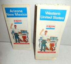 2 Vintage 1978 EXXON Gas Station Road Travel Maps Arizona New Mexico Western US - £11.37 GBP