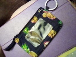 Vera Bradley  Zip ID Case Toucan Pineapple Key Ring Coin Purse - $14.03