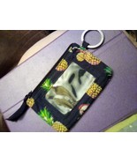 Vera Bradley  Zip ID Case Toucan Pineapple Key Ring Coin Purse - €11,93 EUR
