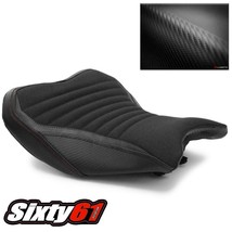 Kawasaki Z900 Seat Cover 2017 2018 2019 Luimoto Front Black Carbon Red Stitch - £125.09 GBP