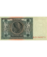 Germany P180, 10 Reichsmark 1929 UNCIRCULATED, consecutive numbers - $15.99