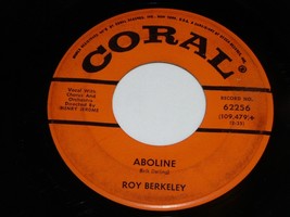 Roy Berkeley Aboline All Night Long 45 Rpm Record Vintage 1961 Coral 62256 VG - £78.68 GBP