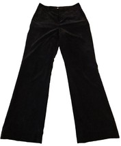 Coldwater Creek Straight Leg Pants Womens 6 Black Velvet Corduroy Trouse... - $20.14