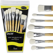 GACDR Gilding Brush Set, 7 Pieces Versatile Goat Hair Blending Mop Brushes for A - £15.34 GBP