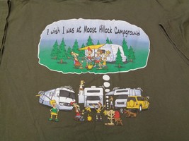 Moose Hillock Campground T Shirt Camping Humor Graphics Warren NH XL - £7.43 GBP