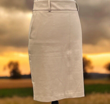 Banana Republic Womens Straight Pencil Stretch Skirt Size 12 Khaki Tan Pockets - £18.39 GBP