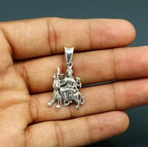 925 sterling silver blessing Goddess Bhawani / Durga Maa pendant unisex ... - $642.97 MXN