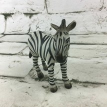 Vintage 1998 Schleich Zebra Figure Lifelike Wildlife Animal Collectible Toy - $7.91