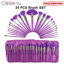 Beauty Creations The Neon Purple 24 PCS Makeup Brush SET - £15.82 GBP