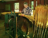 Broommaker at Old Sturbridge Village Massachusetts MA Chrome Postcard F1 - $2.92