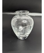 Princess House 411 Heritage Crystal Accent Mini Vase 4.5&quot; Hand blown Etched - £12.39 GBP