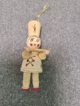 Vintage Hand Decorated Wooden Pipe Major CHRISTMAS Tree ORNAMENT - £4.88 GBP