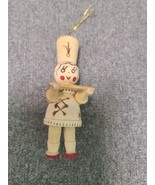 Vintage Hand Decorated Wooden Pipe Major CHRISTMAS Tree ORNAMENT - £4.88 GBP