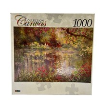 Monet's Pond Etang de Monet 1000 Piece Jigsaw Puzzle Collection Canvas RoseArt - $15.85