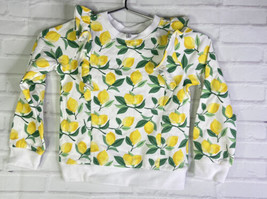 Janie and Jack Girls Size 6 Long Sleeve Ruffle Trim All Over Print Lemon Top - £16.46 GBP