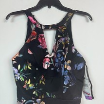 BCX Junior Womens 1 Black Floral Printed Halter Long Evening Dress NWT BZ80 - £34.43 GBP