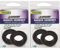 Jandorf 61505 Grommet 2-ct, Rubber, Black, 3/8&#39;&#39; in Thick Panel (2-PACK) - $1.98