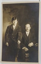 Rochester NY Arthur Ace Family c1930 Father and Son Studio Postcard Q7 - £12.63 GBP